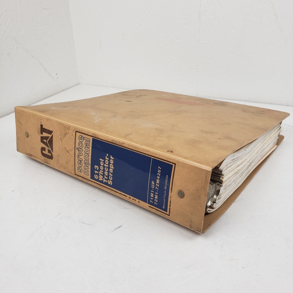 Caterpillar 613 Wheel Tractor Scraper Service Manual 71M 72M 3208 Engine Binder